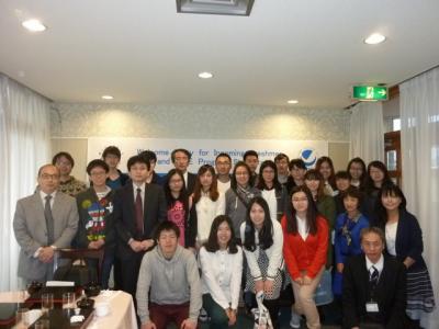 Staff and students at the Welcome Lunch